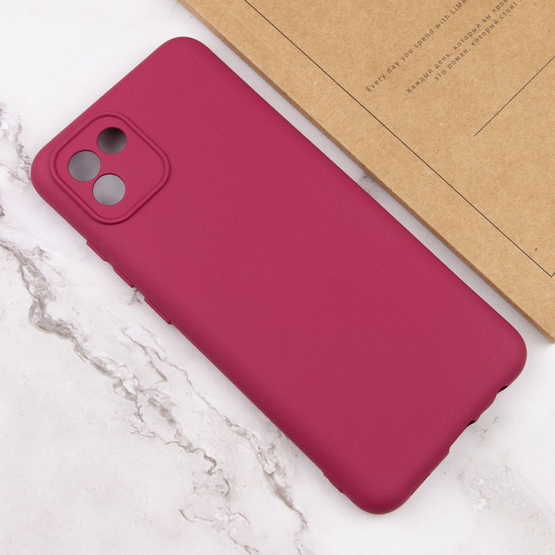 Чехол Silicone Cover Lakshmi Full Camera (A) для Samsung Galaxy A03 (Бордовый / Marsala) в магазине vchehle.ua