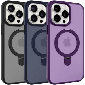 TPU+PC чехол Metal Buttons with Magnetic Safe Colorful HQ Ring для Apple iPhone 14 Pro (6.1")