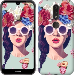 

Чехол Девушка с цветами для Nokia 4.2 763641