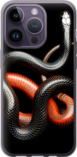 

Чохол Червоно-чорна змія на чорному тлі на iPhone 14 Pro 1685331