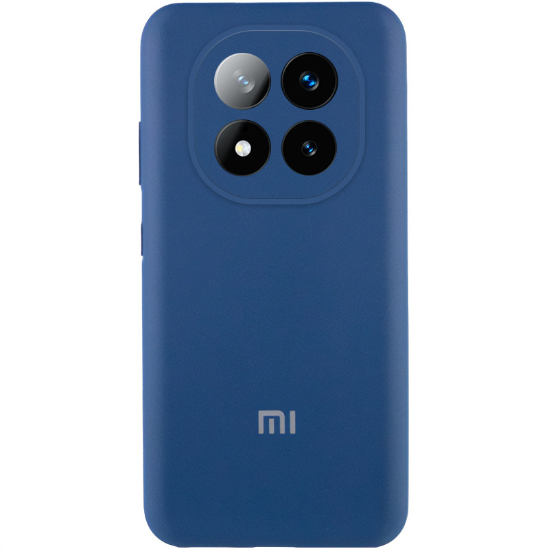 Чехол Silicone Cover Full Camera (AA) для Xiaomi Redmi Note 14 Pro 4G (Синий / Navy Blue)