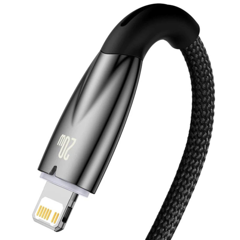 Дата кабель Baseus Glimmer Series Fast Charging Data Cable Type-C to Lightning 20W 1m (CADH000001) (Black) в магазине vchehle.ua