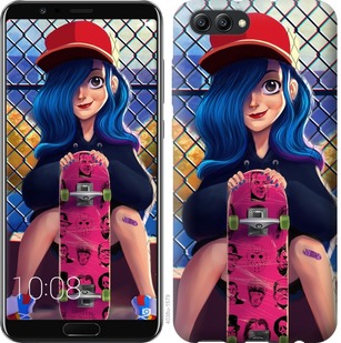 

Чехол Прикольная девочка со скейтбордом для Huawei Honor V10 / View 10 671915