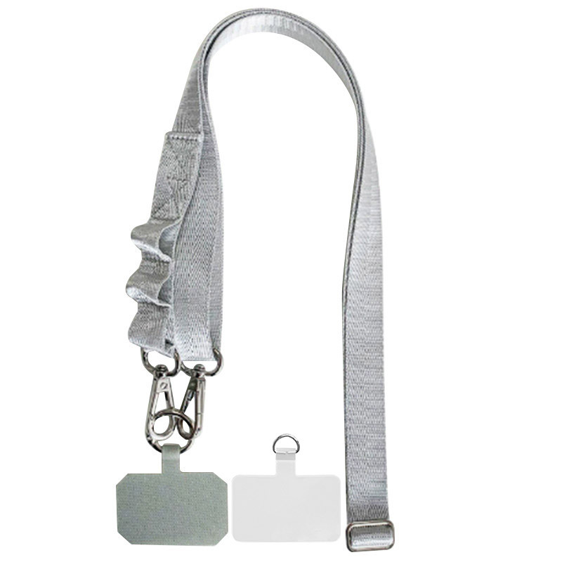 Шнурок широкий с двумя креплениями (2см) 140см (Gray)