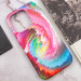 Купить Кожаный чехол Colour Splash with Magnetic Safe для Apple iPhone 14 Pro Max (6.7") (Pink / Blue) на vchehle.ua