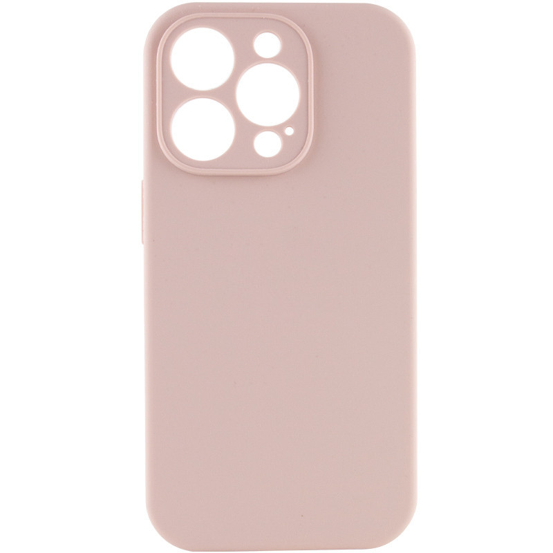 Чехол Silicone Case Full Camera Protective (AA) NO LOGO для Apple iPhone 14 Pro Max (6.7") (Розовый / Pink Sand)