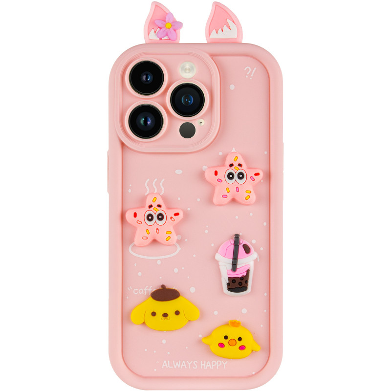 Фото Чехол TPU Toys Case with Ears для Apple iPhone 15 Pro Max (6.7") (Light Pink) на vchehle.ua