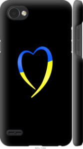 Чехол Жёлто-голубое сердце для LG Q6 