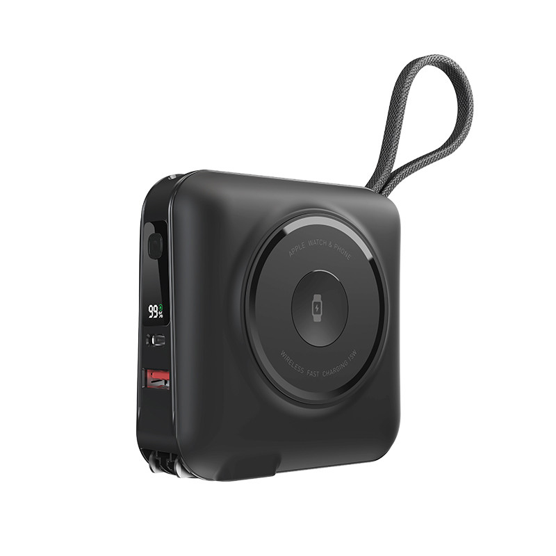Купити Портативний ЗП Power Bank WIWU Wi-P051 6 in 1 PD45W з БЗП+iWatch 15000 mAh (Black) на vchehle.ua