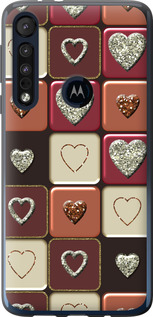 

Чехол Шоколад с сердечками для Motorola One Macro 1636402