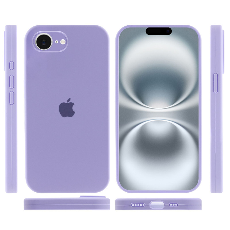 Фото Чохол Silicone Case Full Camera Protective (AA) на Apple iPhone 16e (6.1") (Бузковий / Dasheen) в маназині vchehle.ua