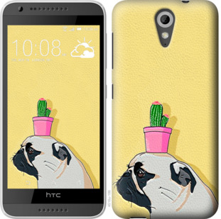 

Чехол Мопс с кактусом для HTC Desire 620 795479
