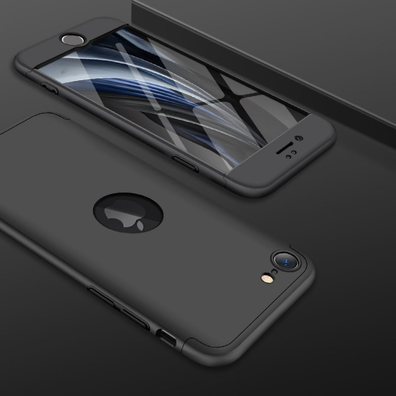 Пластиковая накладка GKK LikGus 360 градусов (opp) с лого для Apple iPhone 7 / 8 (4.7") (Черный) в магазине vchehle.ua