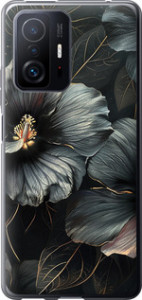 Чохол Чорні квіти для Xiaomi 11T