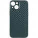 Шкіряний чохол Leather Case Carbon series на Apple iPhone 13 mini (5.4") (Дефект упаковки / Зелений)