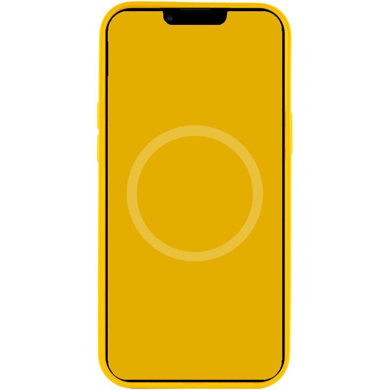Уценка Чехол Silicone case (AAA) full with Magsafe and Animation для Apple iPhone 12 Pro Max (6.7") (Дефект упаковки / Жовтий / Sunflower) в магазині vchehle.ua