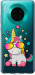 Чехол Единорог в очках для Huawei Mate 30