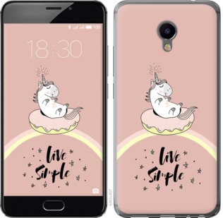 

Чехол Единорожка в пончике для Meizu M3e 719430