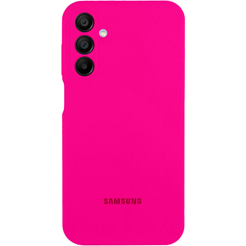 Чохол Silicone Cover Lakshmi Full Camera (AAA) with Logo на Samsung Galaxy A25 5G (Рожевий / Barbie pink)