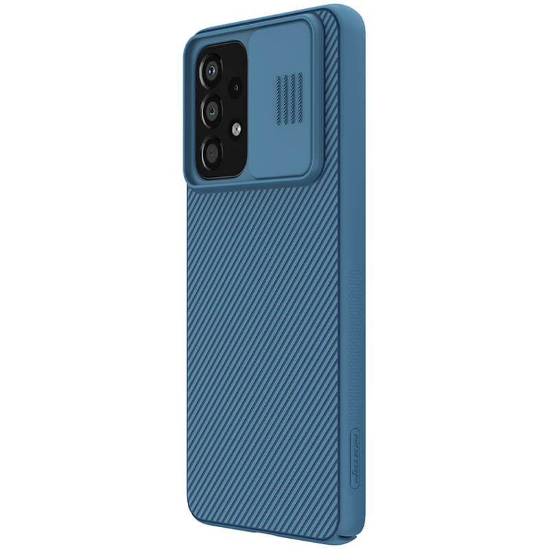 Карбонова накладка Nillkin Camshield (шторка на камеру) на Samsung Galaxy A33 5G (Синій / Blue) в магазині vchehle.ua