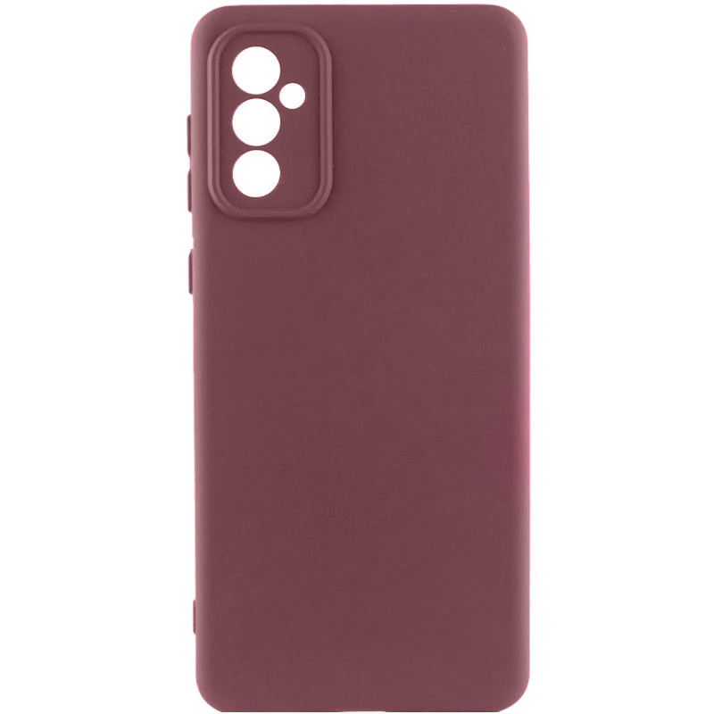 Чехол TPU GETMAN Liquid Silk Full Camera для Samsung Galaxy A35 (Бордовый / Marsala)