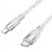 Фото Дата кабель Hoco X99 Crystal Junction Type-C to Type-C 60W (1m) (Gray) в маназині vchehle.ua