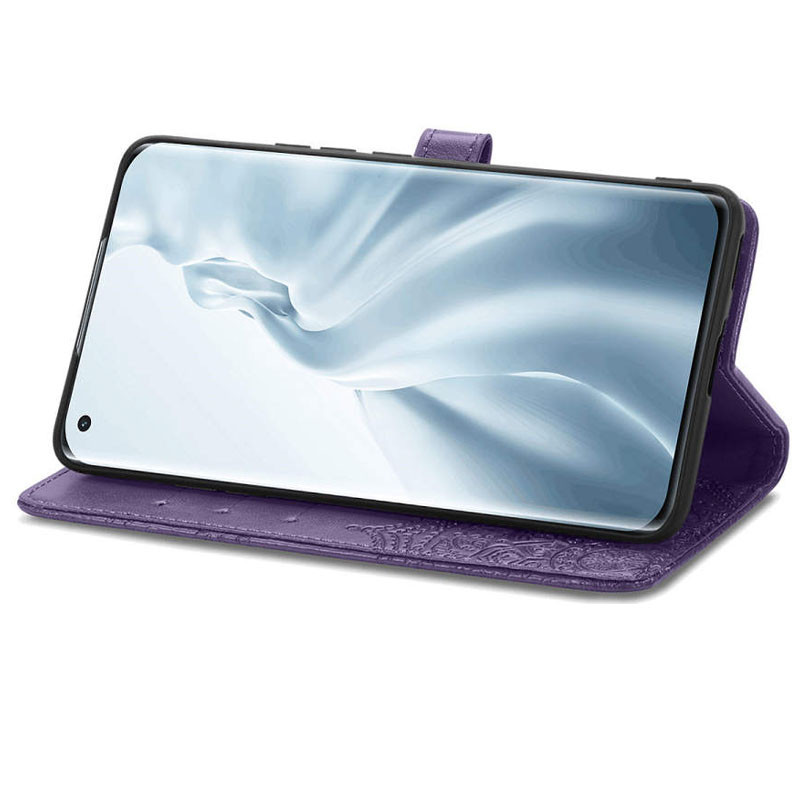Фото Кожаный чехол-книжка Art Case с визитницей для Xiaomi Mi 11 Lite (Фиолетовый) в магазине vchehle.ua