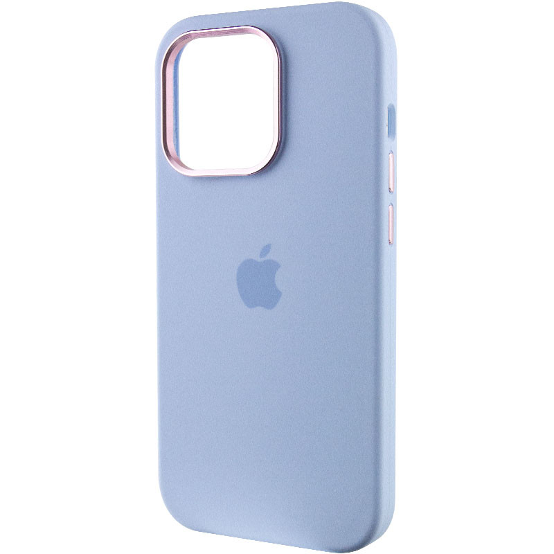 Фото Чохол Silicone Case Metal Buttons (AA) на Apple iPhone 13 Pro Max (6.7") (Блакитний / Cloud Blue) в маназині vchehle.ua