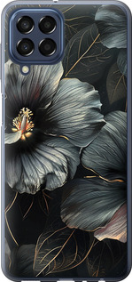 Чехол Черные цветы для Samsung Galaxy M33 M336B