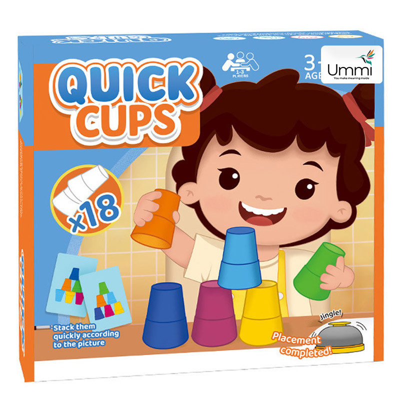 Купить Настольная интерактивная игра Ummi 22051 Quick Cups (Blue / Orange) на vchehle.ua