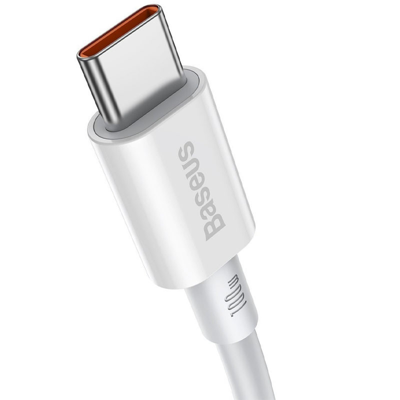 Фото Дата кабель Baseus Superior Series Fast Charging Type-C to Type-C PD 100W (1m) (CATLYS-B) (Білий) на vchehle.ua