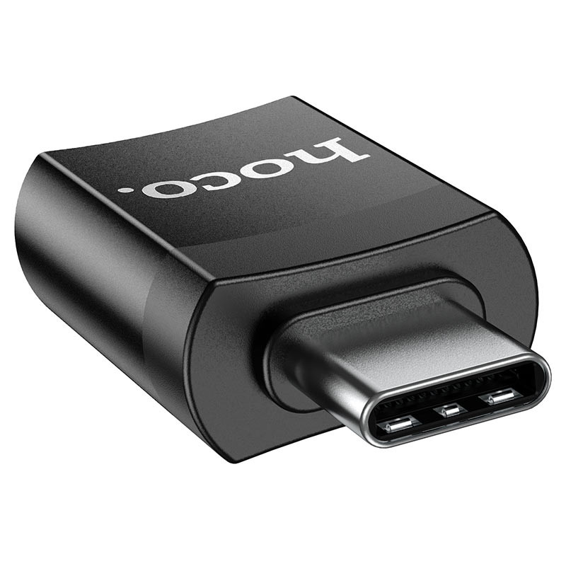Купити Перехідник Hoco UA17 Type-C Male to USB Female USB3.0 (Чорний) на vchehle.ua