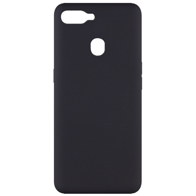 Уценка Чехол Silicone Cover Full without Logo (A) для Oppo A5s / Oppo A12 (Дефект упаковки / Черный / Black)