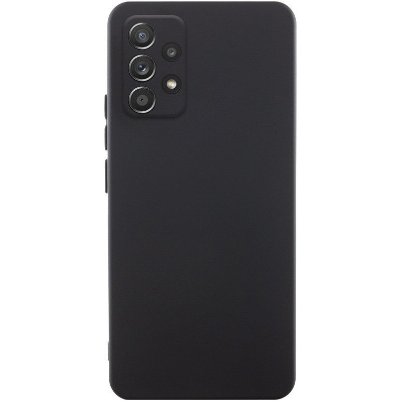 Чехол TPU GETMAN Liquid Silk Full Camera для Samsung Galaxy A52 4G / A52 5G / A52s (Черный / Black)