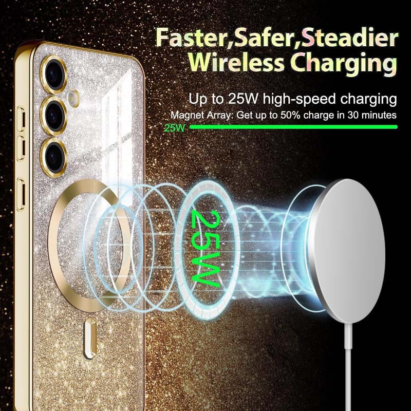 TPU чохол Delight case with Magnetic Safe з захисними лінзами на камеру на Samsung Galaxy S23 FE (Золотий / Gold) в магазині vchehle.ua