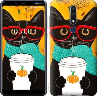 

Чехол Осенний кот для Nokia 3.1 Plus 689816