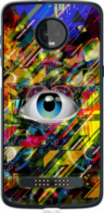 Чехол Абстрактный глаз для Motorola Moto Z3