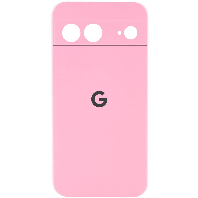 Чохол Silicone Cover Lakshmi Full Camera (AAA) with Logo на Google Pixel 7 (Рожевий / Light pink)