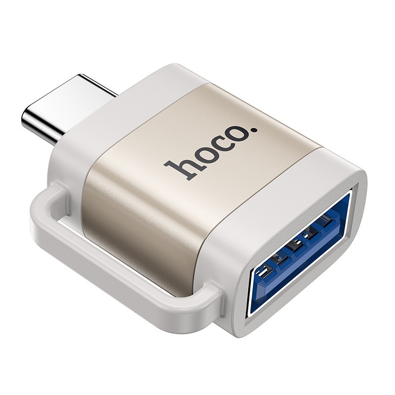 Фото Переходник Hoco UA31C OTG Type-C male to USB female (Gray) на vchehle.ua