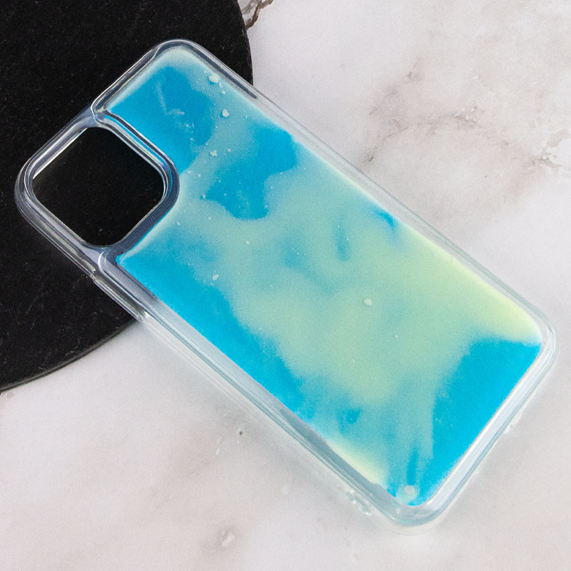 Неоновий чохол Neon Sand glow in the dark на Apple iPhone 11 Pro (5.8") (Блакитний) в магазині vchehle.ua