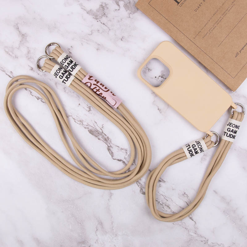 Замовити Чохол TPU two straps California на Apple iPhone 13 (6.1") (Бежевий / Beige) на vchehle.ua