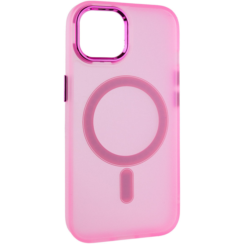 Фото Чохол TPU+PC Lily with Magnetic safe на Apple iPhone 15 (6.1") (Light Pink) на vchehle.ua