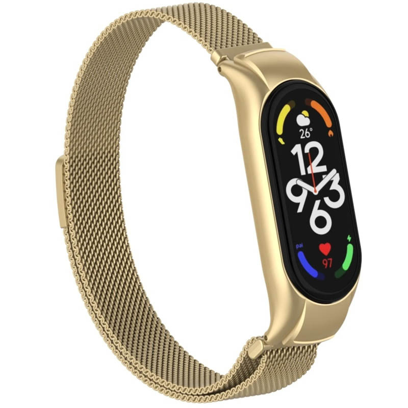 Фото Ремешок Milanese Loop Design для Xiaomi Mi Band 7 (Vintage gold) в магазине vchehle.ua