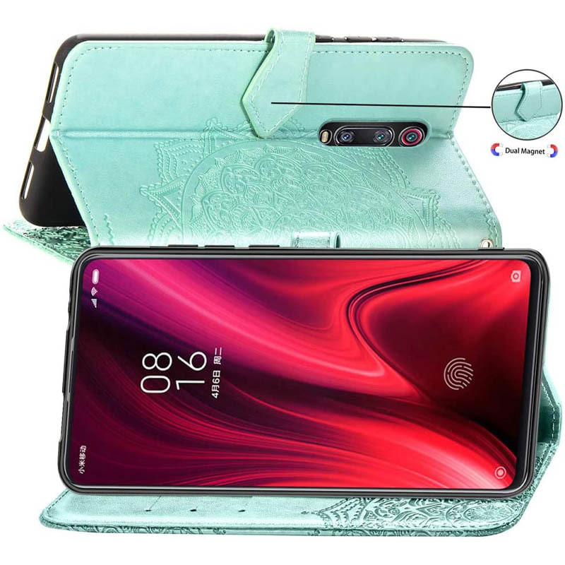 Кожаный чехол-книжка Art Case с визитницей для Xiaomi Redmi K20 / K20 Pro / Mi9T / Mi9T Pro (Бирюзовый) в магазине vchehle.ua