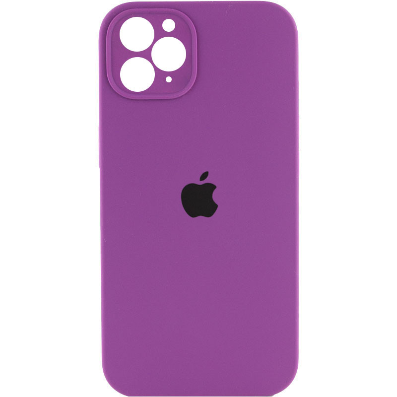 Чехол Silicone Case Square Full Camera Protective (AA) для Apple iPhone 11 Pro (5.8") (Фиолетовый / Grape)