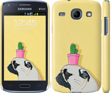 

Чехол Мопс с кактусом для Samsung Galaxy Core i8262 795396