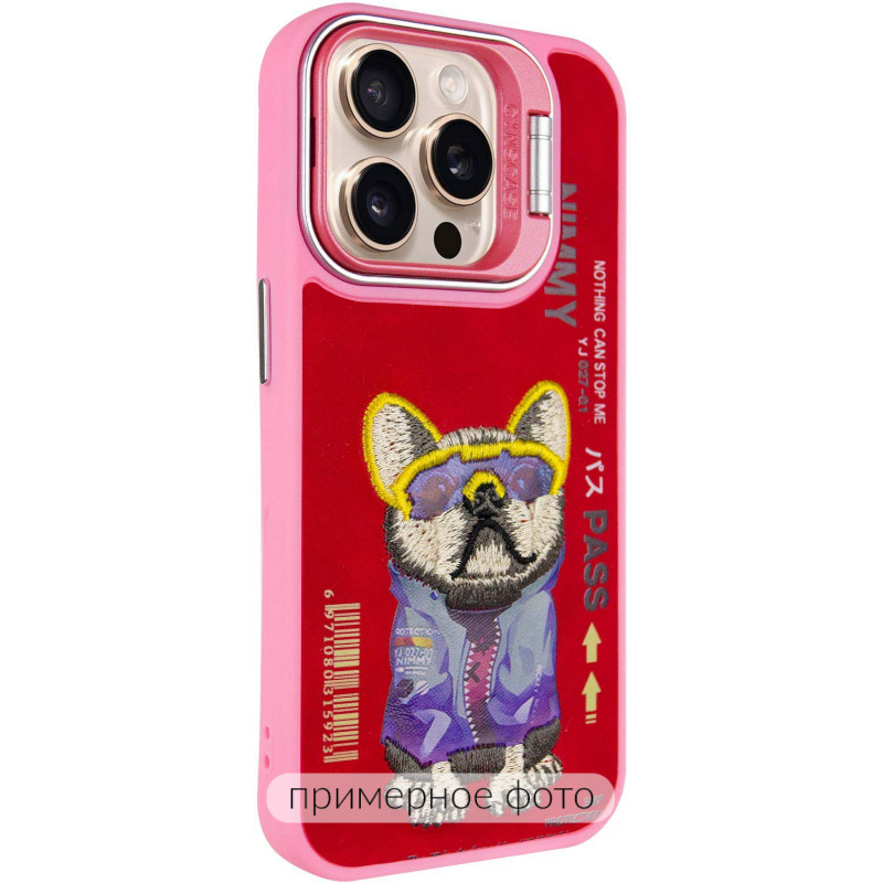 TPU+PC чехол Friends для Apple iPhone 15 Pro (6.1") (Pink Dog)