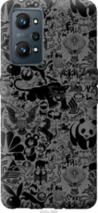 Чехол Чёрно-серый стикер бомбинг для Realme GT Neo 2