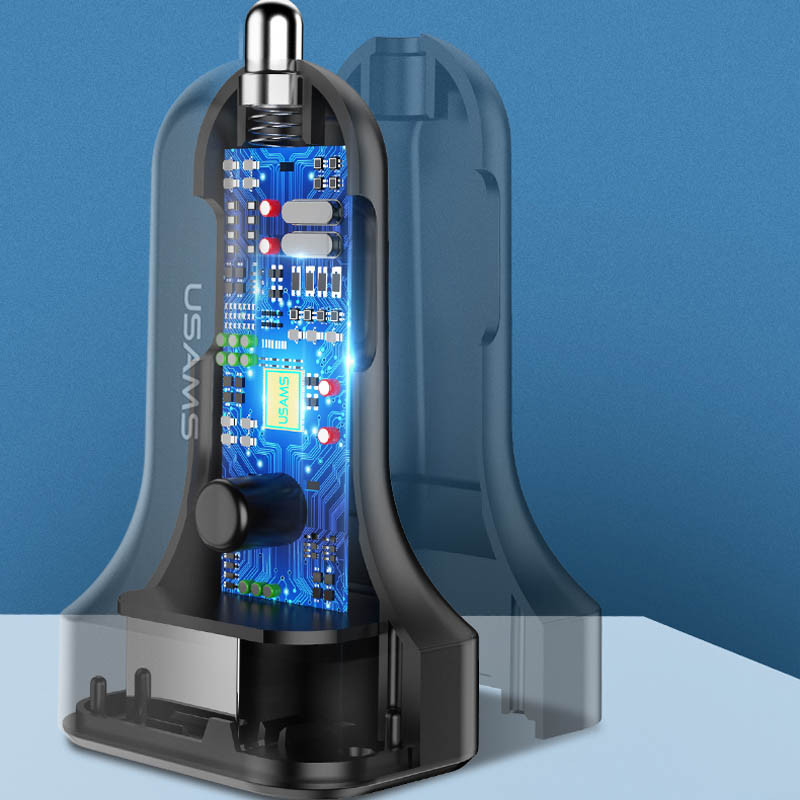 Фото АЗУ Usams C13 2.1A (2USB-A) + кабель USB to MicroUSB (Черный) в магазине vchehle.ua