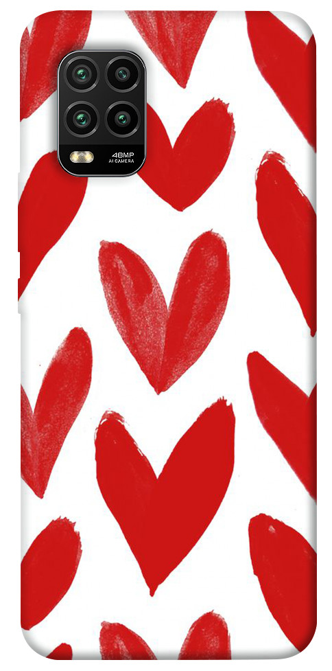 

Чехол Красные сердечки для Xiaomi Mi 10 Lite 1104485